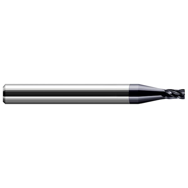 Harvey Tool Miniature End Mill-4 Flute-Corner Radius 0.0180" Cutter DIA x 0.0050" Radius x 0.0270" L of Cut 993818-C3 - main